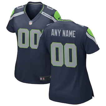 womens nike college navy seattle seahawks custom game jerse